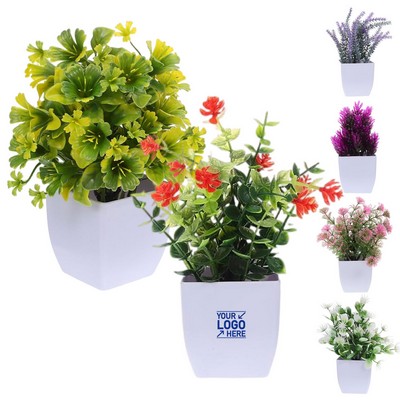 Artificial Potted Plant - Mini Decorative Greenery for Home & Office