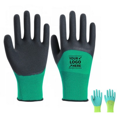 Breathable Rubber Coated Gardening Gloves
