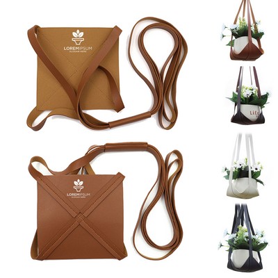 Leather Flower Pot Tray, Gardening Decoration