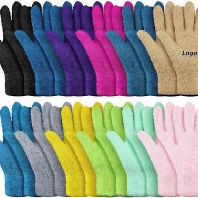 Microfiber Knit Cleaning Gloves for Dusting Mopping and Household Chores with Velour Lining