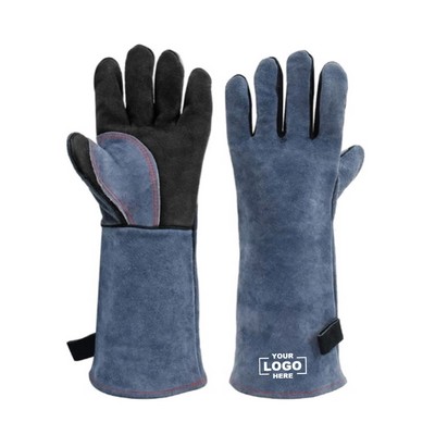 Leather Welding Gloves Heat Fire Resistant