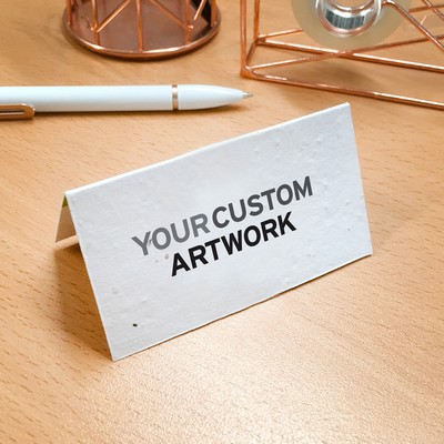 Single-Sided Seed Paper Folded Business Cards