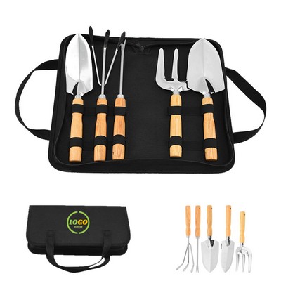5pcs Gardening Tool Set With Bag