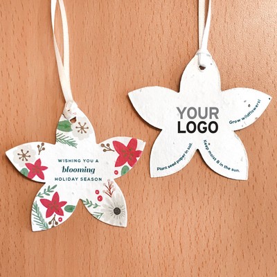 Blooming Holiday Flower Seed Paper Holiday Ornaments