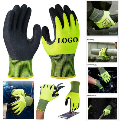 Latex-Dipped Protective Work Gloves
