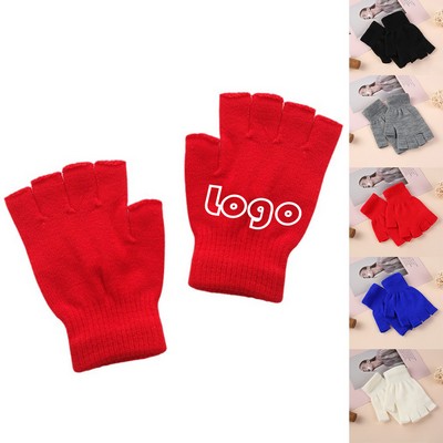 Insulated Partial Finger Winter Gloves