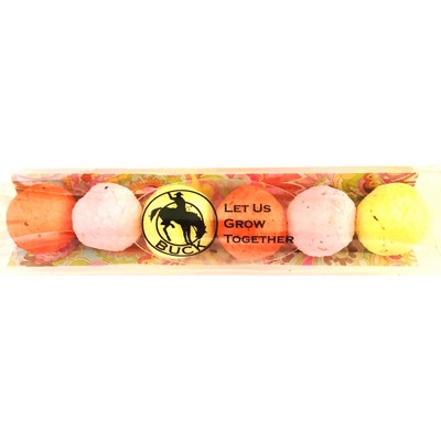 Wildflower Seed Bombs with Pastel Background