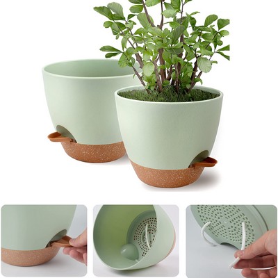 9" Self Watering Flower Pot