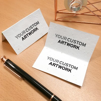 Double-Sided Seed Paper Folded Business Cards