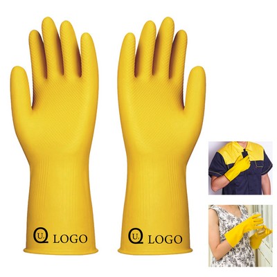 Kitchen Latex Rubber Waterproof Cleaning Gloves